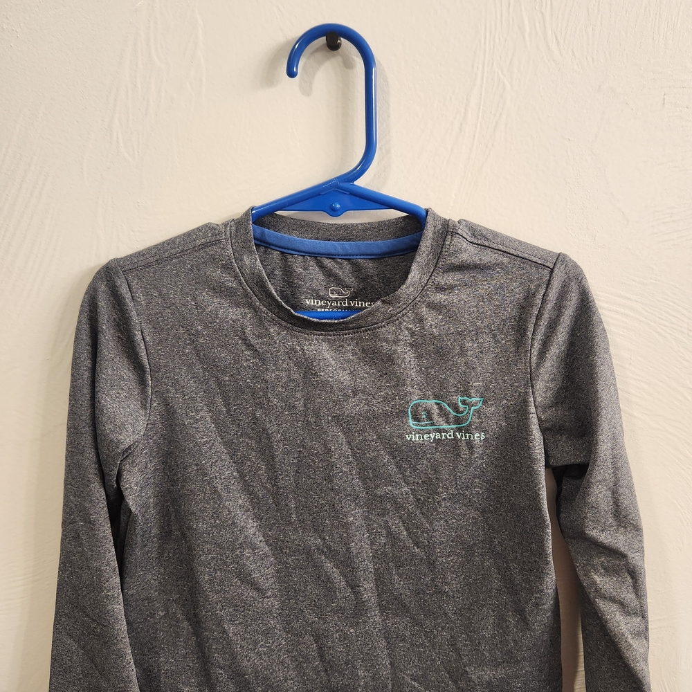 Vineyard Vines Kids Charcoal Long Sleeve Tee